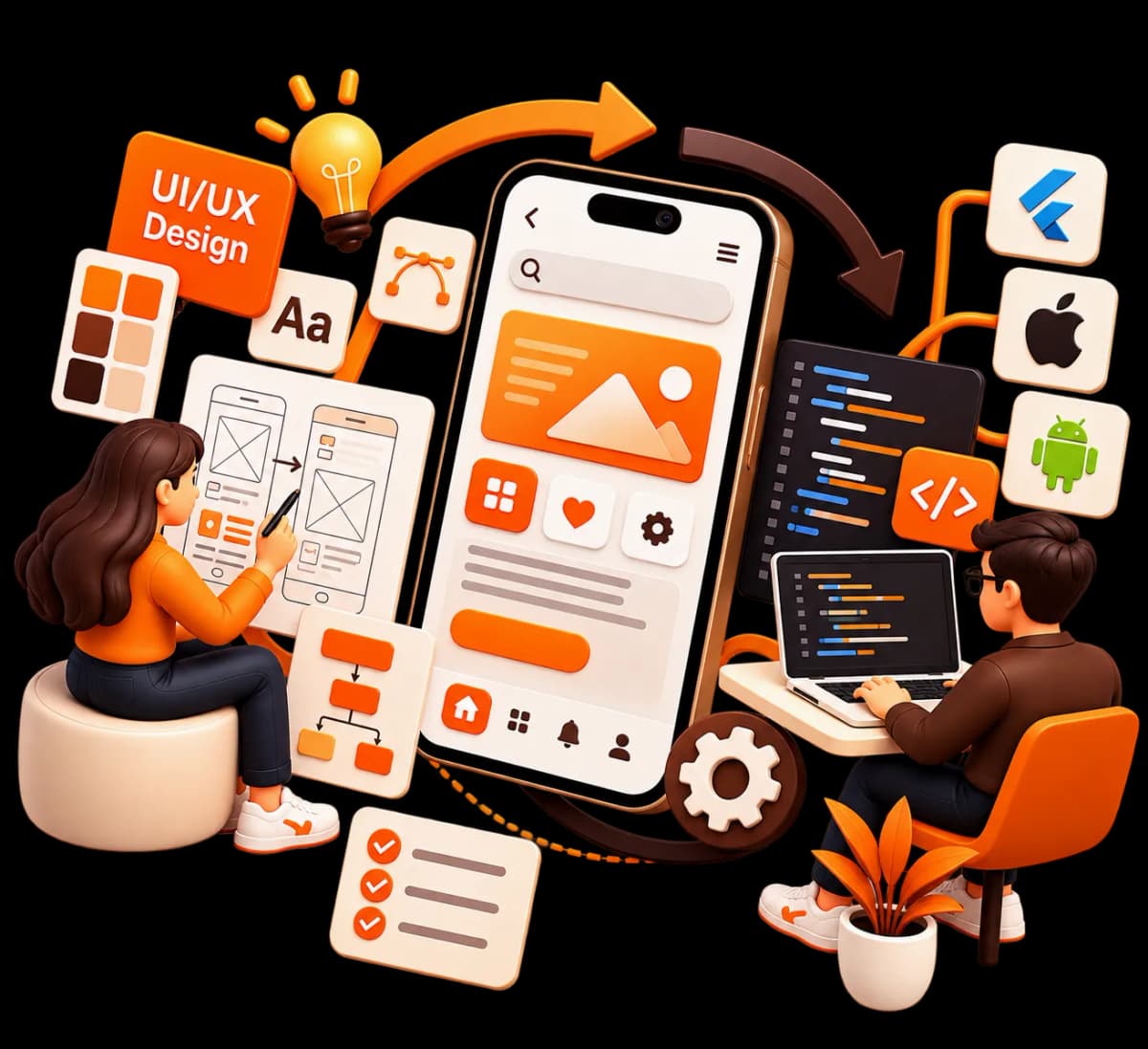 How Mobile App UI/UX Design Works With App Development