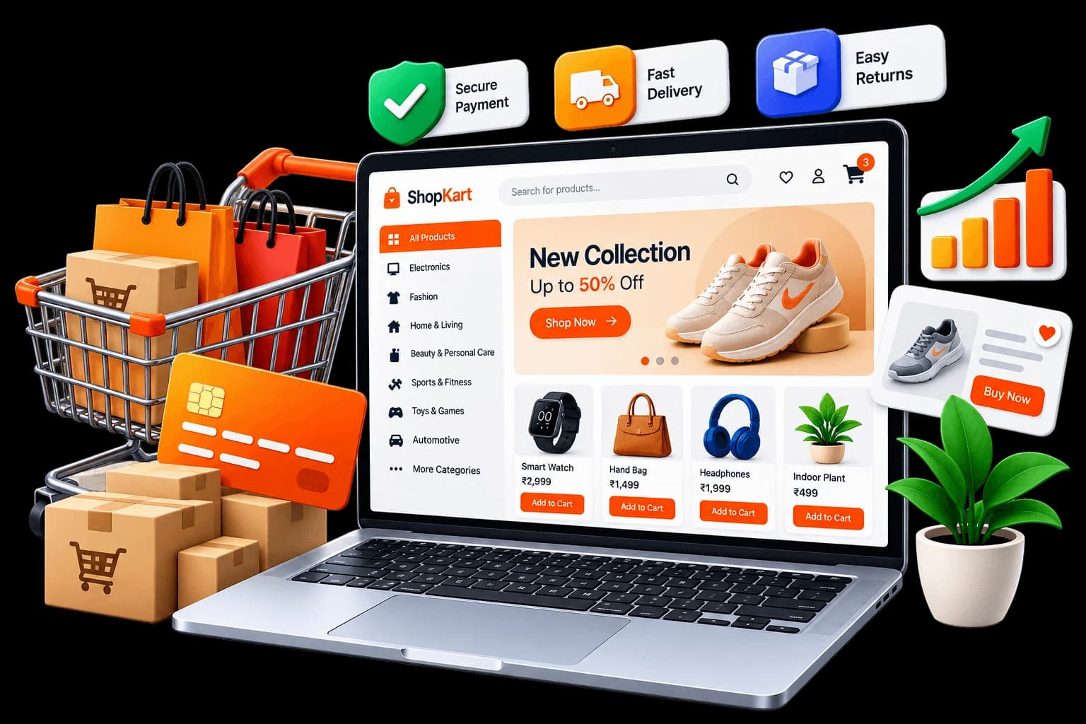 Ecommerce Development Services in Ahmedabad for Growing Online Stores - Vibhas Tech