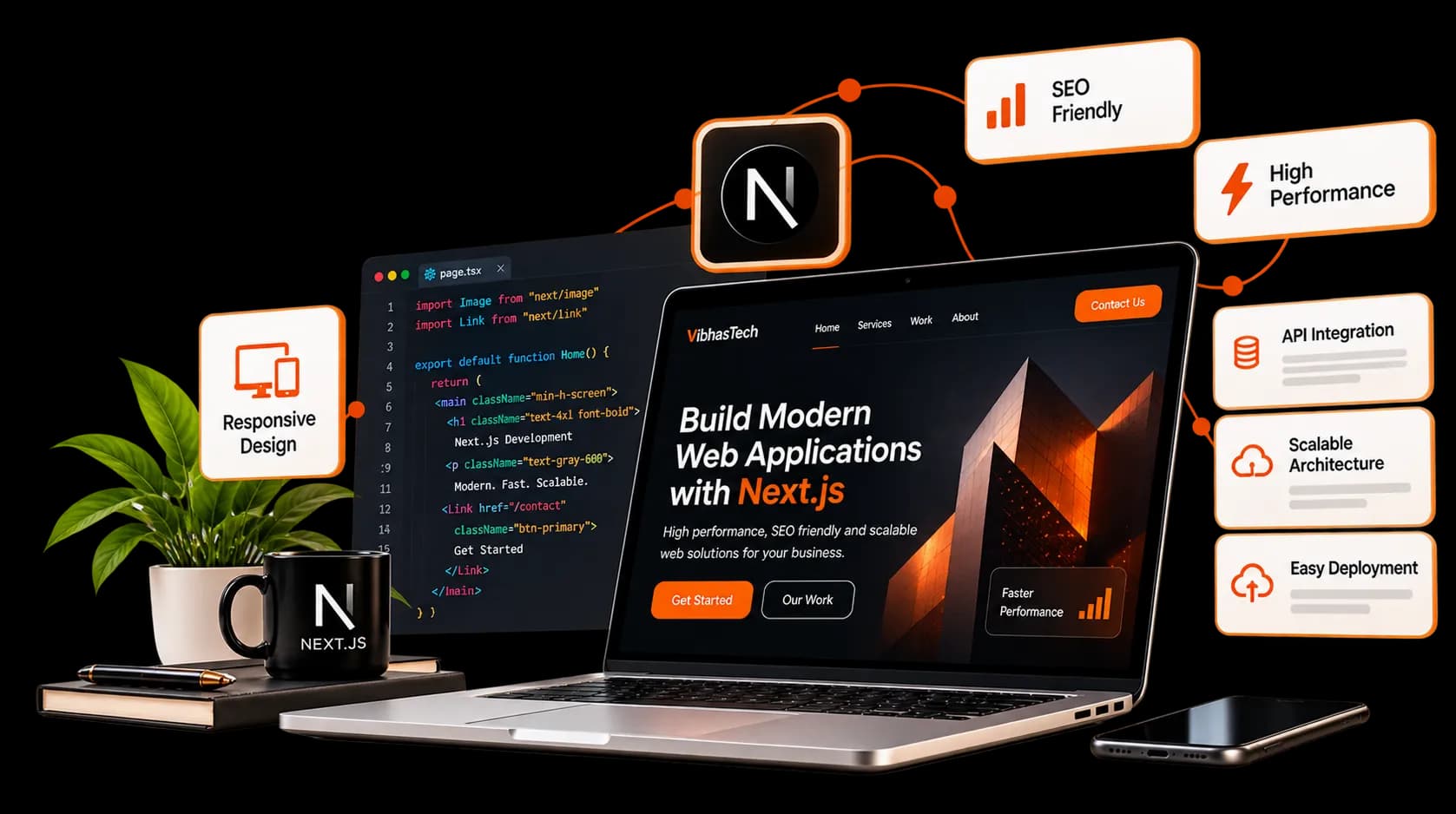 Next JS Development Services in Ahmedabad - Vibhas Tech